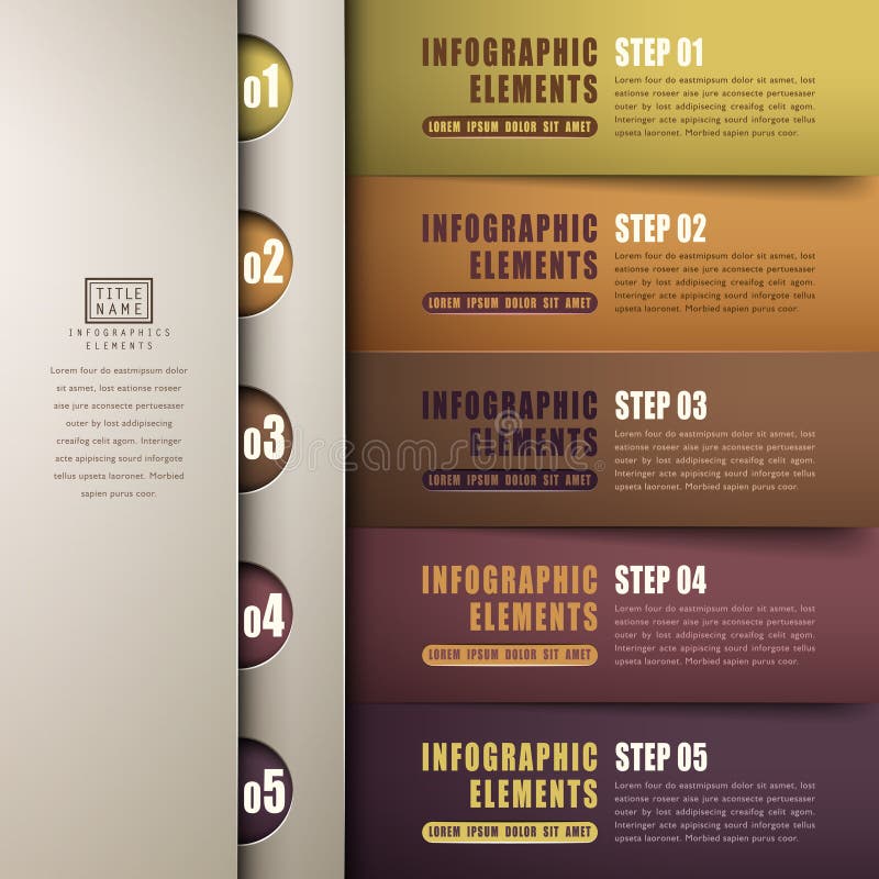 Infographics för papper 3d för klassiker abstrakt royaltyfri illustrationer Infographics för papper 3d för klassiker abstrakt royaltyfri illustrationer