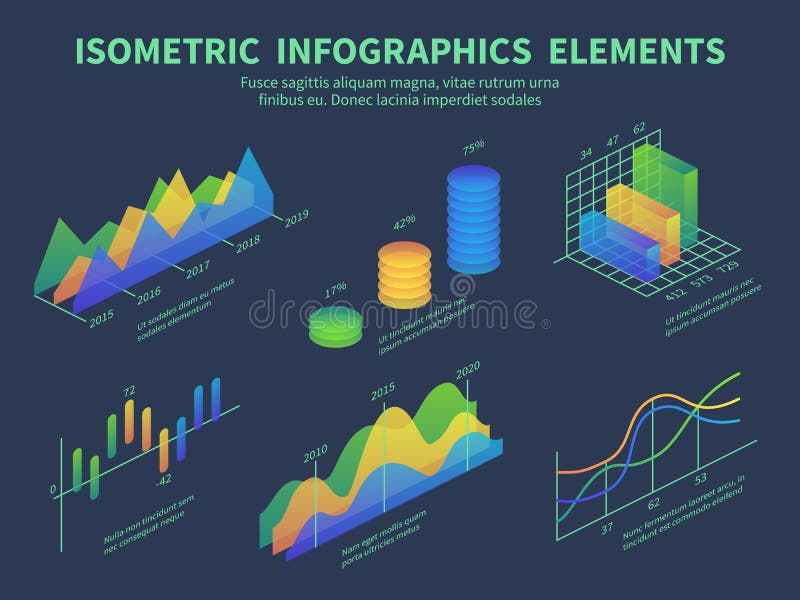 Infographics isometrico I grafici di presentazione, i grafici di strato di dati di statistiche e la vendita escludono i diagrammi royalty illustrazione gratis Infographics isometrico I grafici di presentazione, i grafici di strato di dati di statistiche e la vendita escludono i diagrammi royalty illustrazione gratis