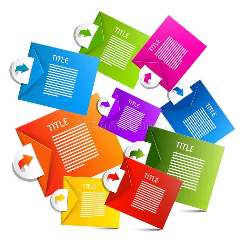 Infographics Kleurrijke Vectordocument Etiketten stock illustratie Infographics Kleurrijke Vectordocument Etiketten stock illustratie