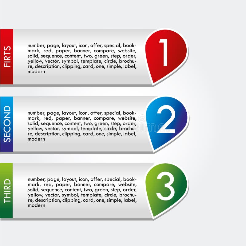 Infographics numbered vector illustration