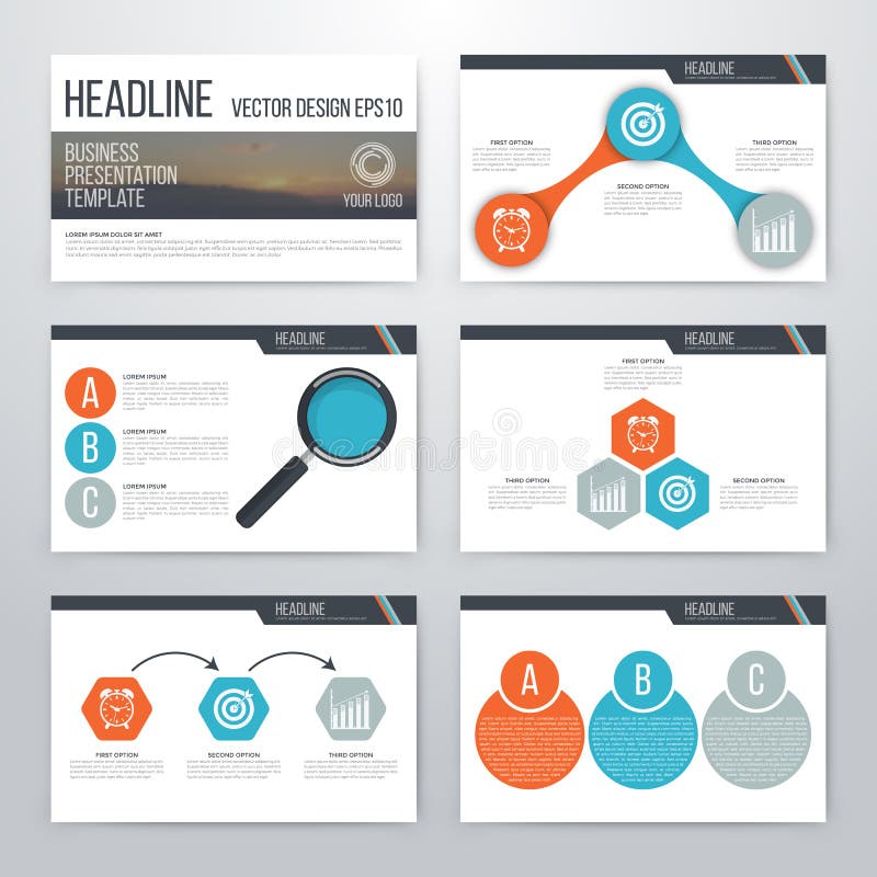 Infographics Presentation Template Flat Design Stock Vector