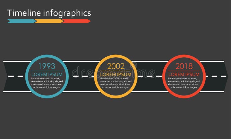 infographics van de 3 stappenchronologie met pijl van weg Drie opties of niveausmalplaatje Vector illustratie royalty-vrije illustratie infographics van de 3 stappenchronologie met pijl van weg Drie opties of niveausmalplaatje Vector illustratie royalty-vrije illustratie