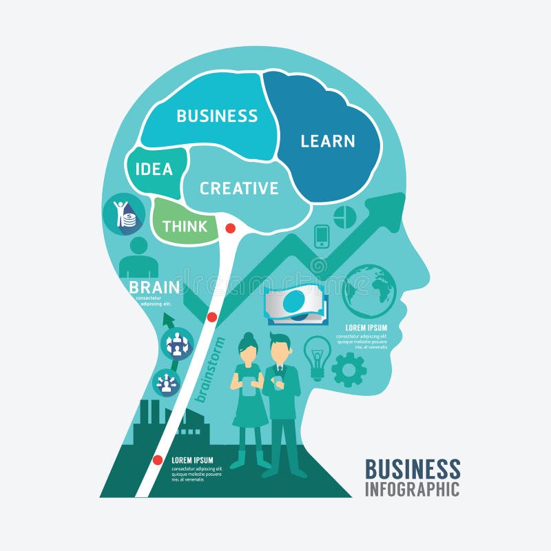 Infographics Vector Brain Design Business Diagram Template Stock Vector ...