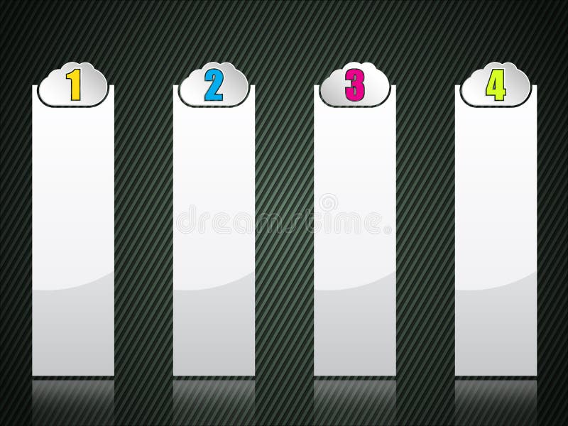 Infographics z liczyć chmurami royalty ilustracja Infographics z liczyć chmurami royalty ilustracja