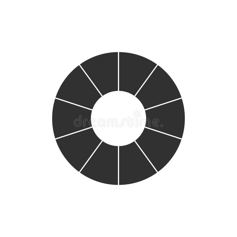 Infographicwiel met zwarte secties Bedrijfsgrafiek, grafiek, diagram met 10 stappen, opties, delen, processen Vector stock illustratie Infographicwiel met zwarte secties Bedrijfsgrafiek, grafiek, diagram met 10 stappen, opties, delen, processen Vector stock illustratie