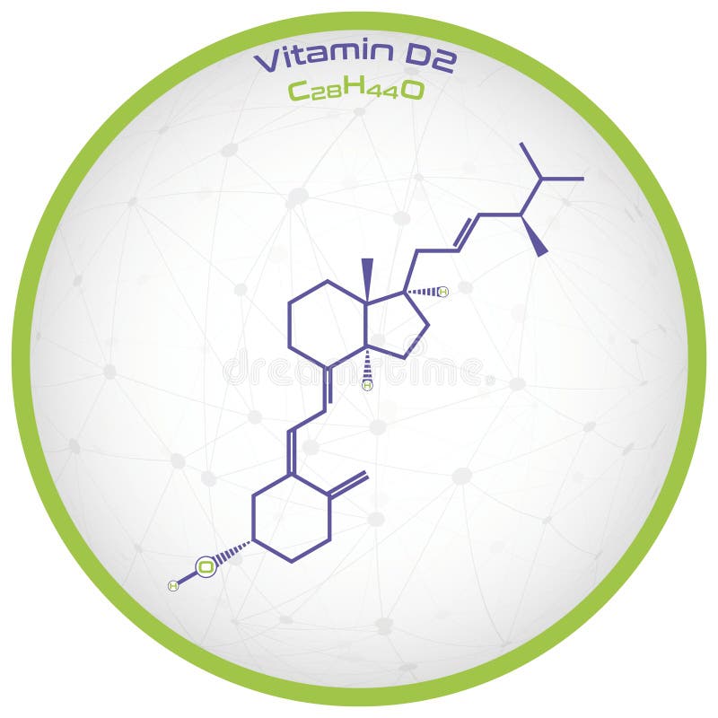 Infographie De La Molécule De Vitamine D2 Illustration de Vecteur