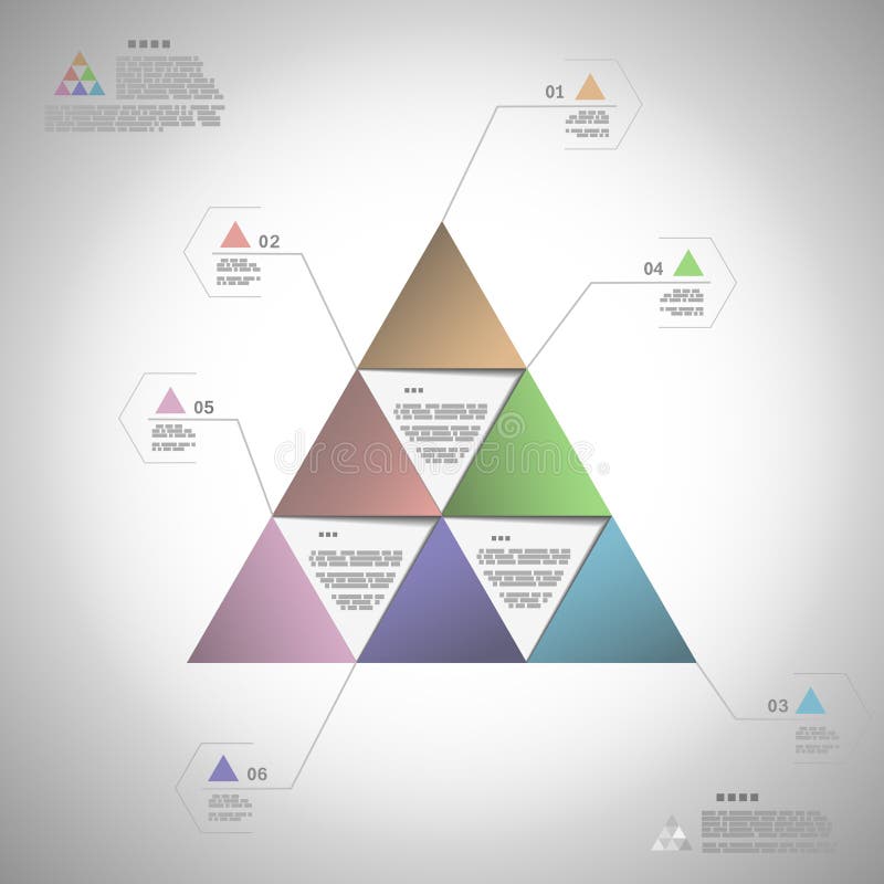 Infogrphic triangle for data presentation vector illustration