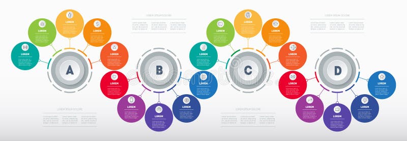 Infographic in the form of wave consisting of 4 segments and 16 parts. Business presentation. Brochure design template. Diagram of technology or education process with sixteen steps. Vector. Infographic in the form of wave consisting of 4 segments and 16 parts. Business presentation. Brochure design template. Diagram of technology or education process with sixteen steps. Vector