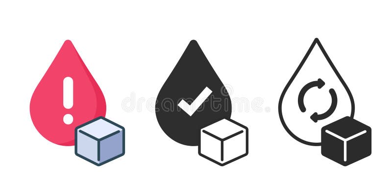 Informacje o ikonach poziomu glukozy we krwi alarmują interfejs element graficzny ustawia wysoki niski poziom laktozy ostrzegawczy ilustracji