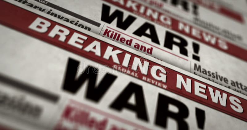Informacje o wojnie kryzys humanitarny i wojskowa inwazja prasa prasowa prasowa