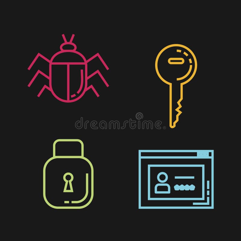 Informatic security set icons