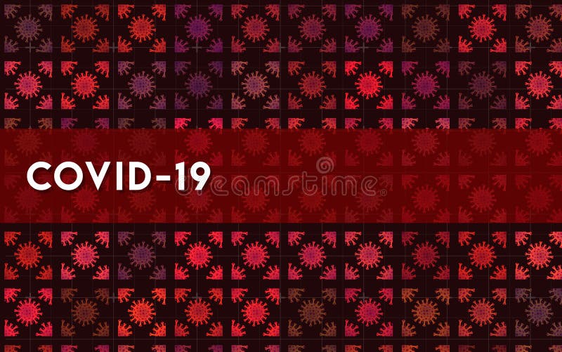 Information banner with the inscription Covid 19 pattern vector illustration