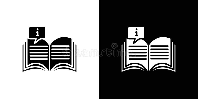 Information book icon Isolated flat vector in outline royalty free illustration