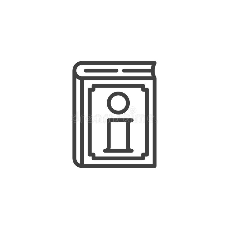 Information book line icon royalty free illustration