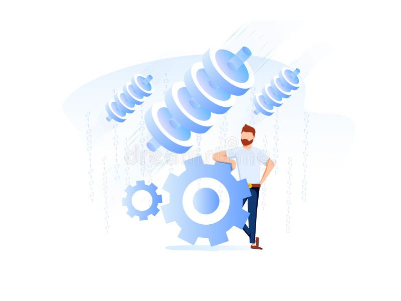 Information collection and analysis abstract concept vector illustration set. Management information system, document. vector illustration