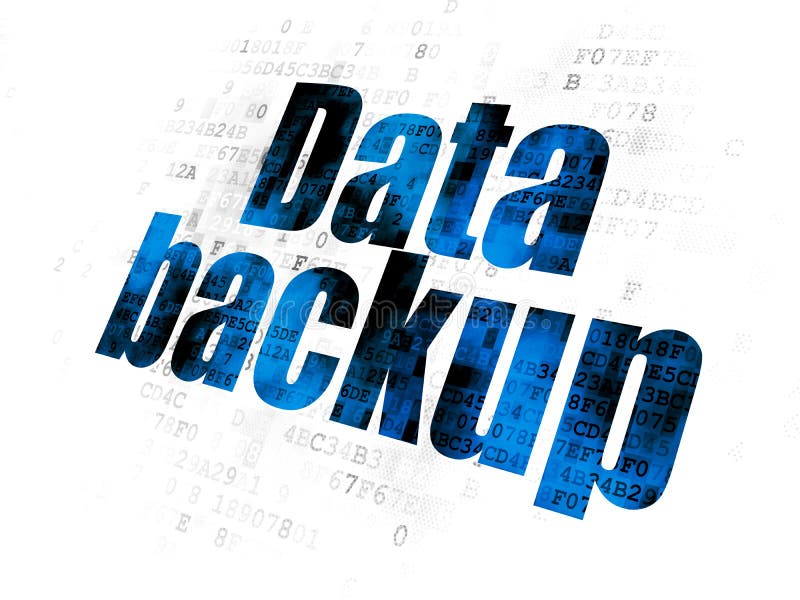 Information concept: Data Backup on Digital royalty free illustration