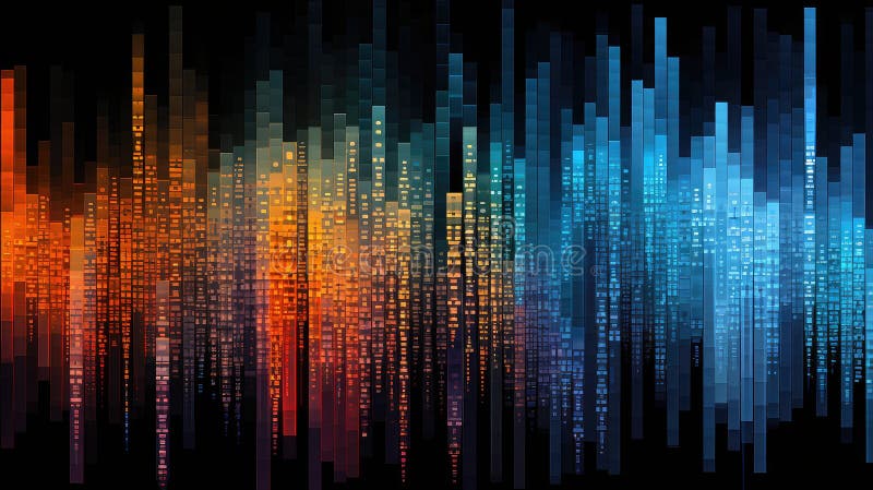 Information data sorting matrix royalty free illustration