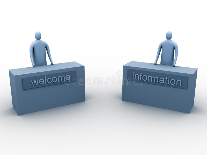 Information desk stock illustration. Illustration of company 121824