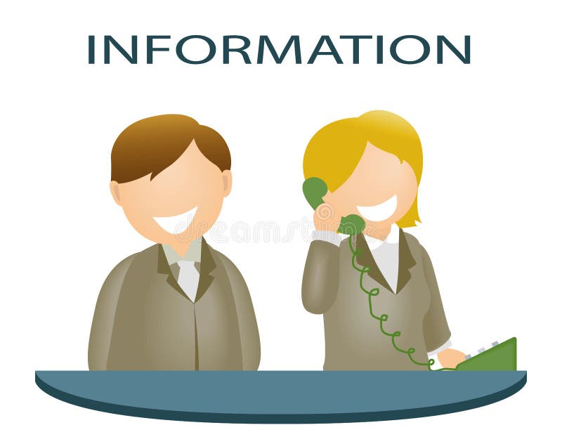 Information desk stock illustration. Illustration of company 121824