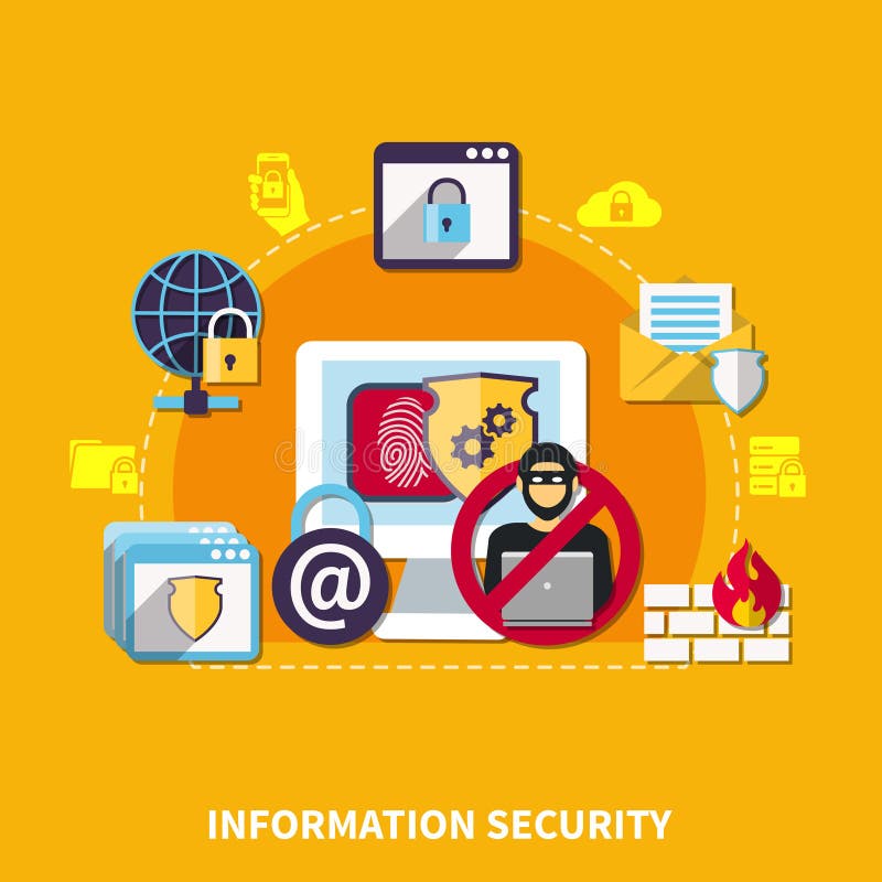 Information Security Concept stock illustration