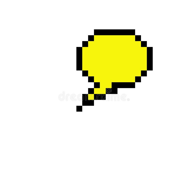 Information speech bubble flat line icons pixel. royalty free illustration
