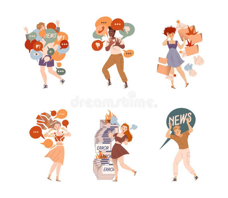 Social Media Overload Stock Illustrations – 965 Social Media Overload Stock  Illustrations, Vectors & Clipart - Dreamstime