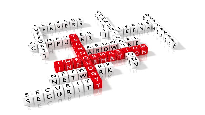 Information Technology Crossword Puzzle Keywords Isolated On White Stock Illustration Illustration Of Computer Networking 89300360