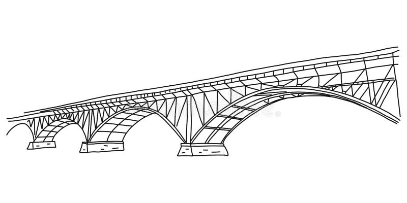 Vector Isolated Bridge Cartoon Arch Bridge Stock Vector (Royalty Free)  1332974366 | Shutterstock