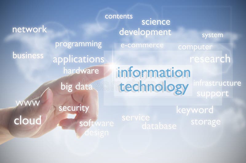 Informationstechnologiewolke stockfotografie