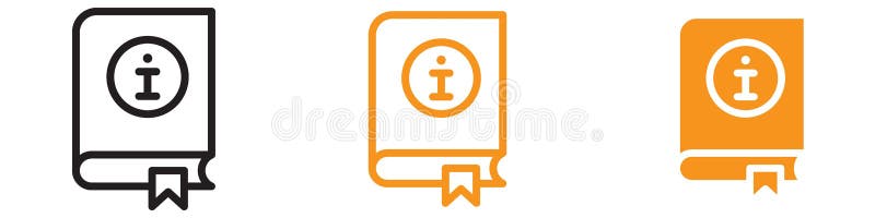 Informative Information Book Icon for Education and Knowledge Graphics Essential for Representing Books and Informational royalty free illustration