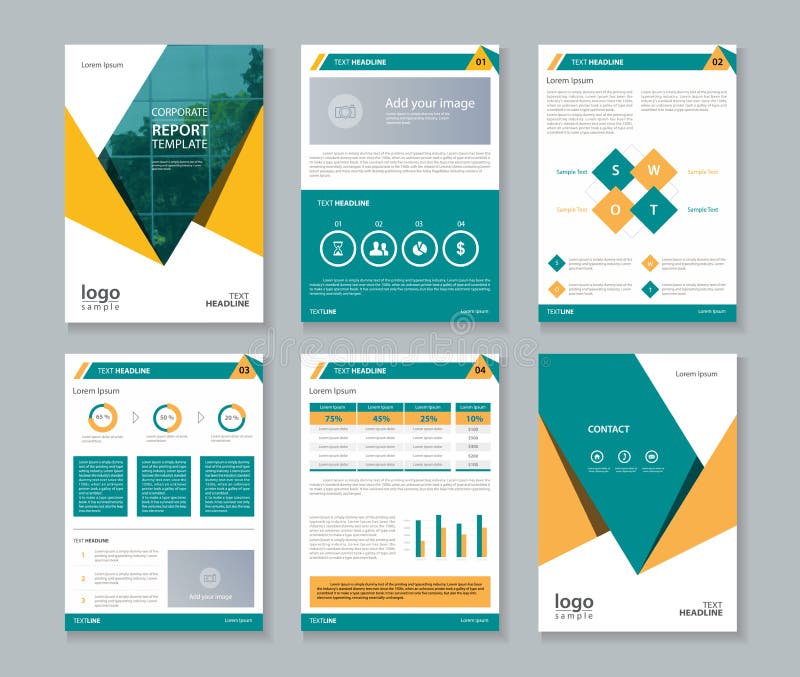 Informe del perfil de empresa de negocios y plantilla de la disposición del folleto ilustración del vector Informe del perfil de empresa de negocios y plantilla de la disposición del folleto ilustración del vector