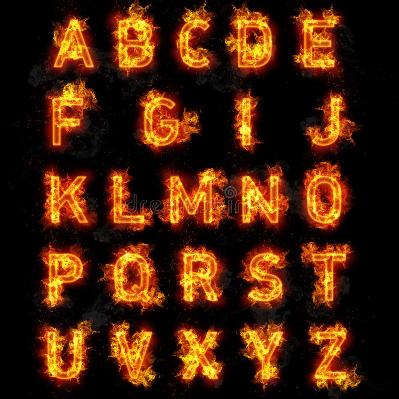Inforni il testo della fonte tutte le lettere dell'alfabeto su fondo nero