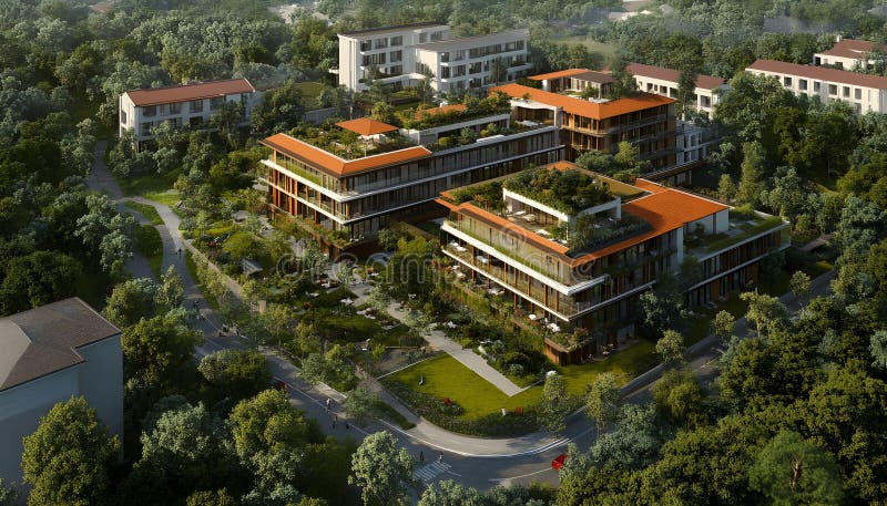 From the 'grandstand': Stepped structure elevates green spaces