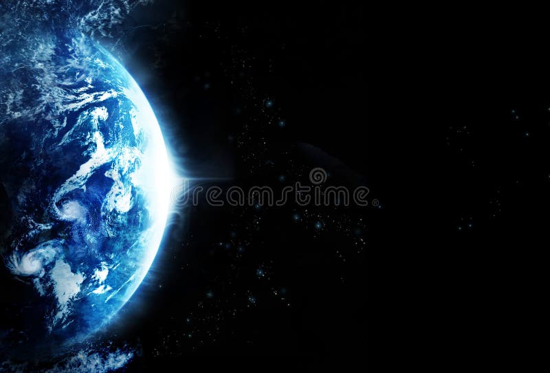Infuri sul pianeta Terra, il testo in bianco - immagine originale dalla NASA