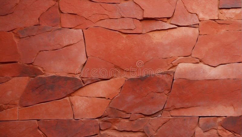 Scarlet Serenity: Red Sandstone Radiance. AI generate royalty free illustration