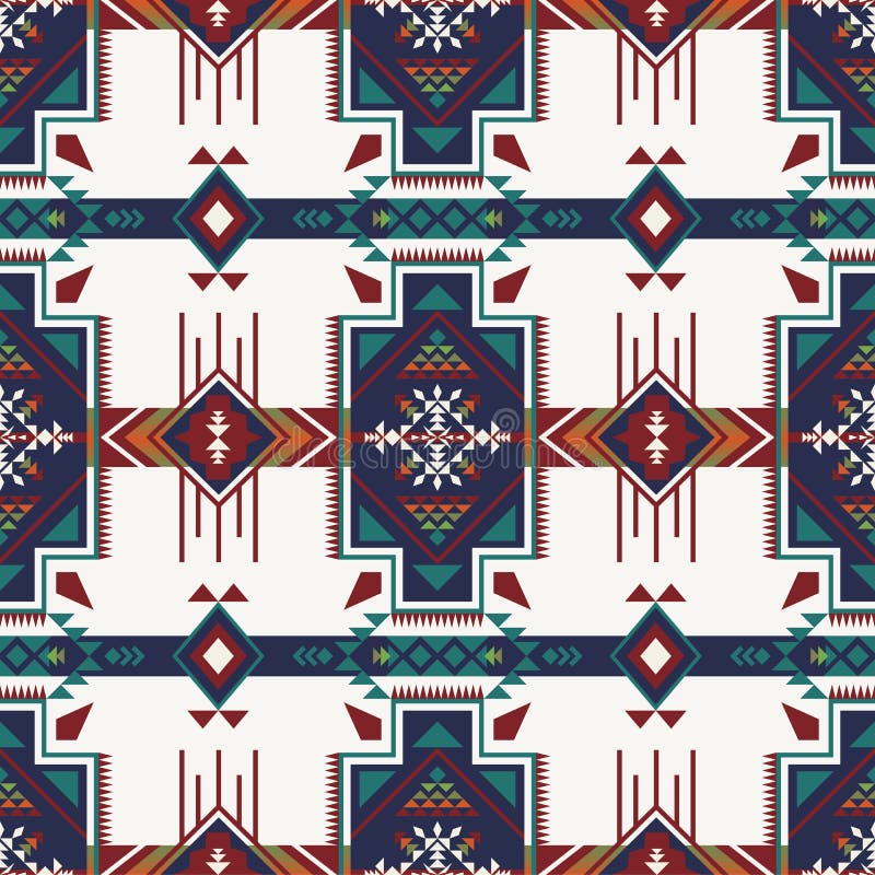 Infödd sydvästlig amerikan, indier, Aztec, sömlöst smattrande för Navajo vektor illustrationer Infödd sydvästlig amerikan, indier, Aztec, sömlöst smattrande för Navajo vektor illustrationer