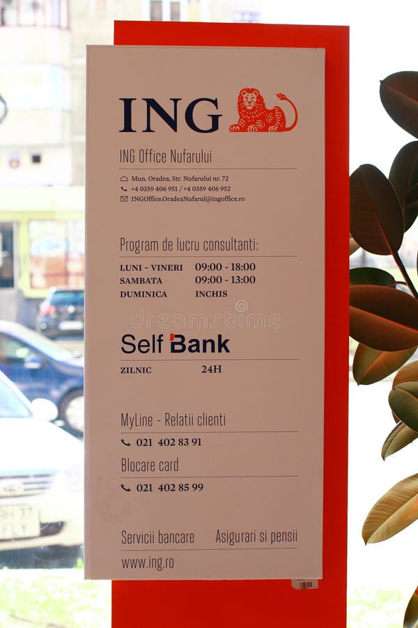 ING Self Bank schedule