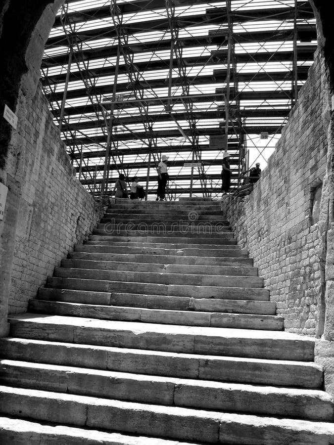 Ingang aan Arena in Arles stock fotografie Ingang aan Arena in Arles stock fotografie