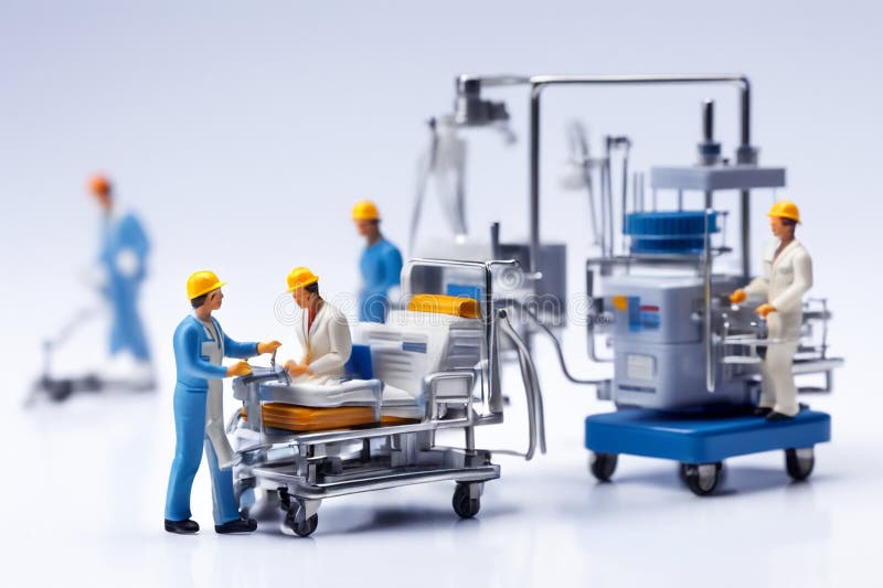 Ingegneri miniaturizzati che riparano computer royalty illustrazione gratis