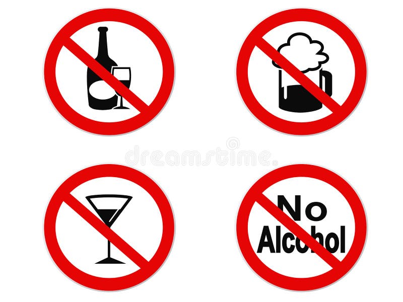 Ingen alkoholteckensymbol