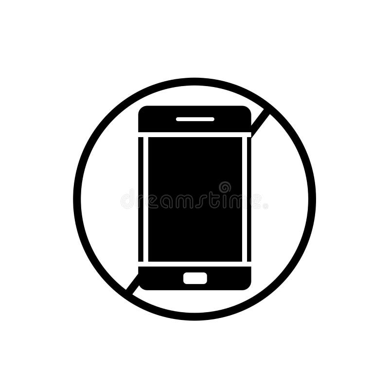 Ingen telefonsymbolsvektor som isoleras på vit bakgrund, inget telefontecken vektor illustrationer Ingen telefonsymbolsvektor som isoleras på vit bakgrund, inget telefontecken vektor illustrationer
