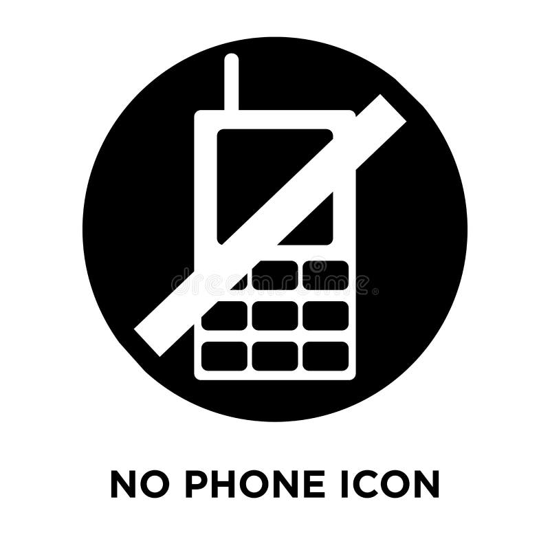 Ingen telefonsymbolsvektor som isoleras på vit bakgrund, logobegrepp stock illustrationer Ingen telefonsymbolsvektor som isoleras på vit bakgrund, logobegrepp stock illustrationer