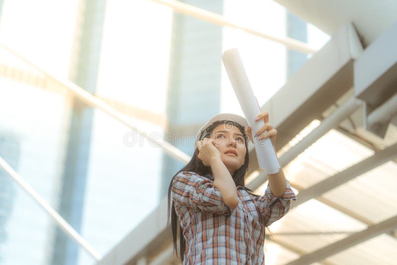 Ingenieur Woman stock afbeeldingen Ingenieur Woman stock afbeeldingen