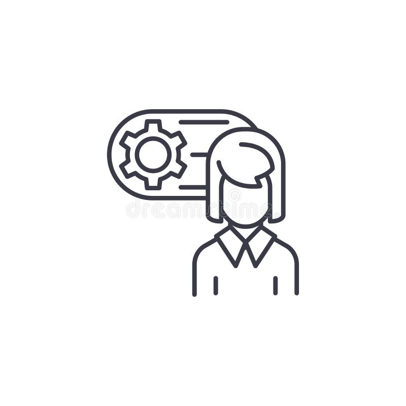 Ingenieursavatar lineair pictogramconcept Ingenieursavatar lijn vectorteken, symbool, illustratie vector illustratie Ingenieursavatar lineair pictogramconcept Ingenieursavatar lijn vectorteken, symbool, illustratie vector illustratie
