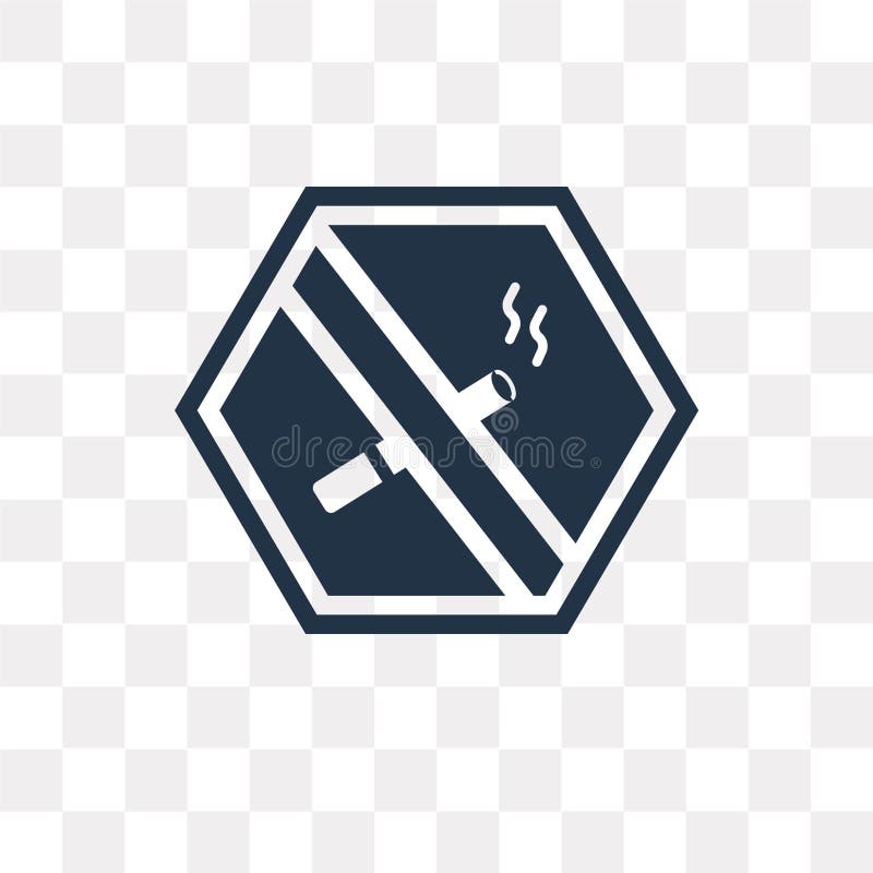 Inget - röka vektorsymbolen som isoleras på genomskinlig bakgrund, ingen sm