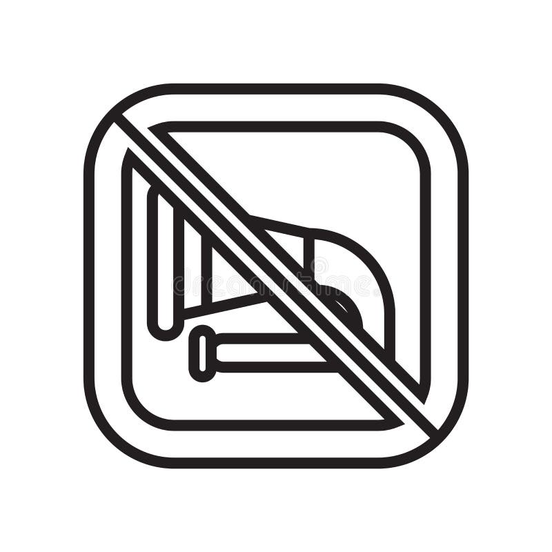 Inget tecken och symbol för musiksymbolsvektor som isoleras på vit bakgrund, inget musiklogobegrepp stock illustrationer Inget tecken och symbol för musiksymbolsvektor som isoleras på vit bakgrund, inget musiklogobegrepp stock illustrationer