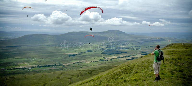 Ingleborough Panorama lizenzfreies stockfoto Ingleborough Panorama lizenzfreies stockfoto