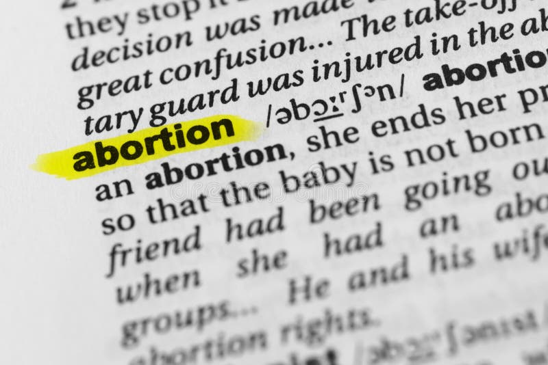 ` Inglés destacado del aborto del ` de la palabra y su definición en el diccionario fotografía de archivo libre de regalías ` Inglés destacado del aborto del ` de la palabra y su definición en el diccionario fotografía de archivo libre de regalías