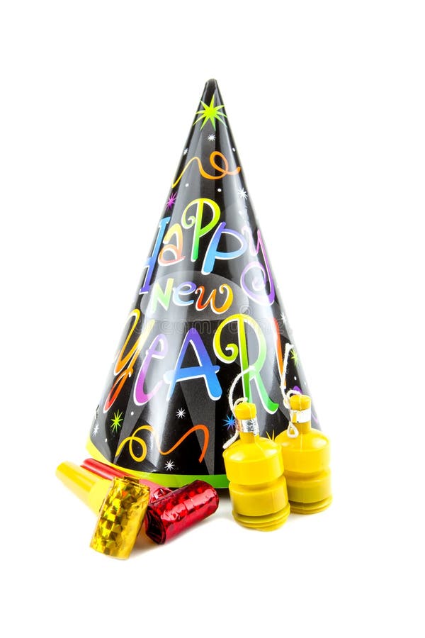 Party poppers stand ready to celebrate the New Year. Party poppers stand ready to celebrate the New Year