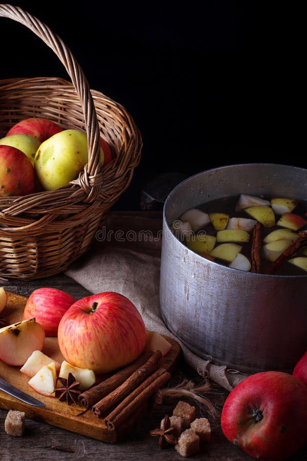 Ingredient for Cooking Apple Cider or Compote Stock Photo Image of